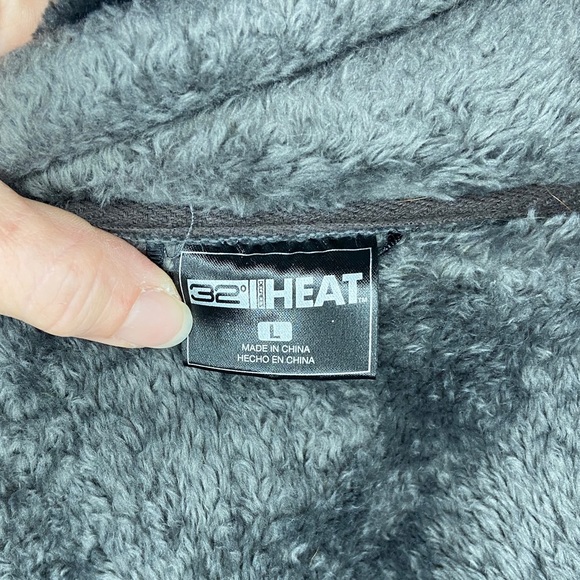 32 Degrees Heat. Dark Gray/Pewter Faux Fur Coat. Size Large. Like New. - Picture 3 of 11